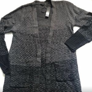 Ombre Charcoal & Black Cardigan. Size Medium